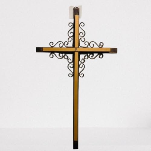 16" Metal Cross Cowboy Prayer Wall Decor Vintage Rustic Cross heavy metal Western Home Wall Decor Dark Brown Retro Metal Wall Hanging Decoration Size 16" Long x 9" Wide by Egifthome U S A Item# EH12802