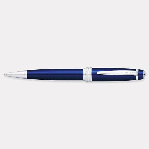 THINGS REMEMBERED Engraved Cross Bailey Blue Lacquer & Chrome Ballpoint Pen (FREE CUSTOMIZATION)