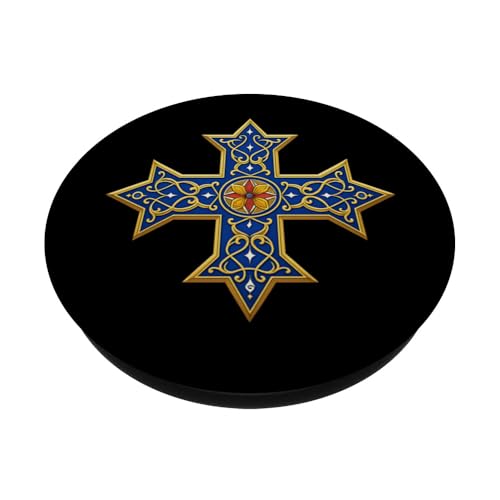 Christian Coptic Cross PopSockets Adhesive PopGrip - style: Adhesive PopGrip