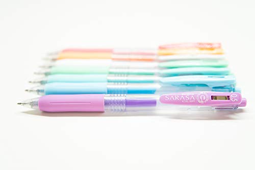 Zebra Pen SARASA Clip Retractable Gel Pen, Assorted Milk Color Ink, 8-Pack - color: Milk Assorted