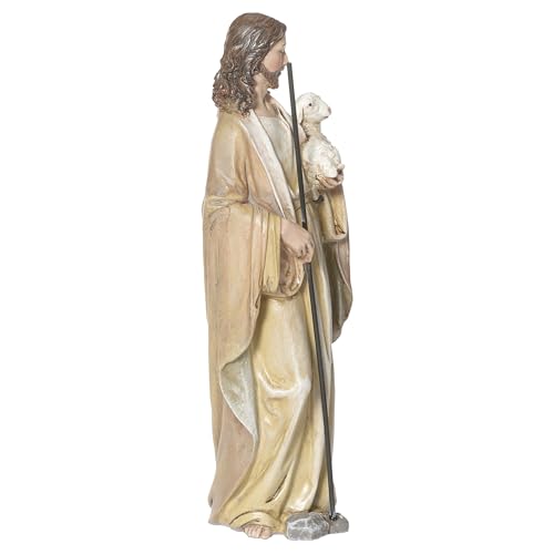 Roman Joseph's Studio Good Shepherd Figure, 6.25" Religious Tabletop Statue, Renaissance Collection, Faith Decor