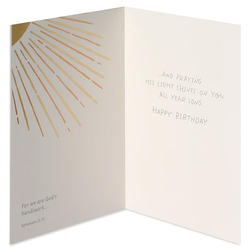 American Greetings Religious Birthday Card (His Light Shines on You) - color: His Light Shines on You