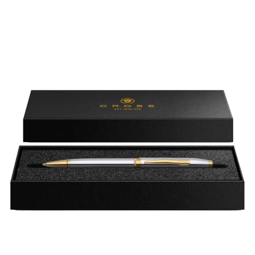 Cross Foundry Polished Chrome Gold Ballpoint Pen, Medium Point, Black Ink - color: Polished Chrome with gold