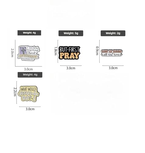 4-Pack Christian Enamel Pins Set - Faith-Based Lapel Pins for Jackets & Backpacks.