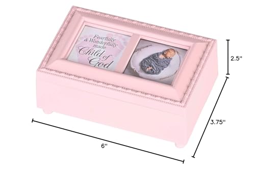 Dicksons Music Box Pink Child Of God 6x4 Pink 6 x 3.75 Inch Polymer Trinket Jewelry Music Box