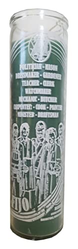 Staci19 Steady Work (Trabajo Fijo) Green Pillar Candle