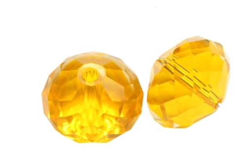 24pcs Adabele Austrian 6mm Faceted Rondelle Crystal Beads Topaz Yellow - color: Light Topaz/Yellow, size: 4mm x 6mm - 24pcs