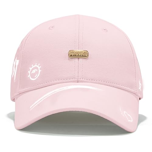 Baseball Cap for Women Men - Adjustable Size Hat - color: Pink
