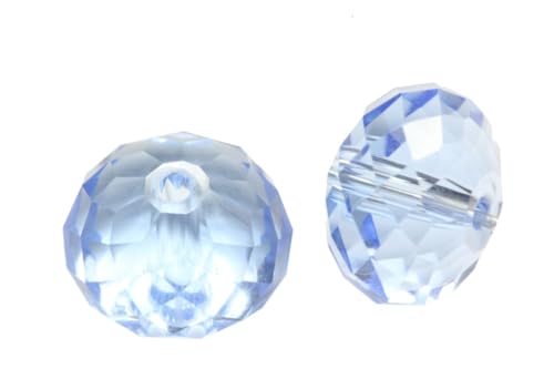 24pcs Adabele Austrian 6mm Rondelle Crystal Beads Light Sapphire Blue - color: Light Sapphire Blue, size: 4mm x 6mm - 24pcs