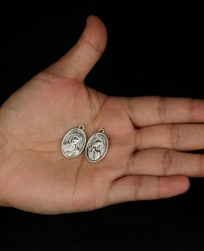 COTTVOTT Saint Therese of Lisieux/Saint Mother Teresa of Calcutta/Divine Mercy Jesus/Mater Dolorosa Patron Saint Medal Charm Pendant for DIY Rosary Necklace Bracelet Jewelry Making Part - color: 30pcs-Jesus ECCE Homo medal