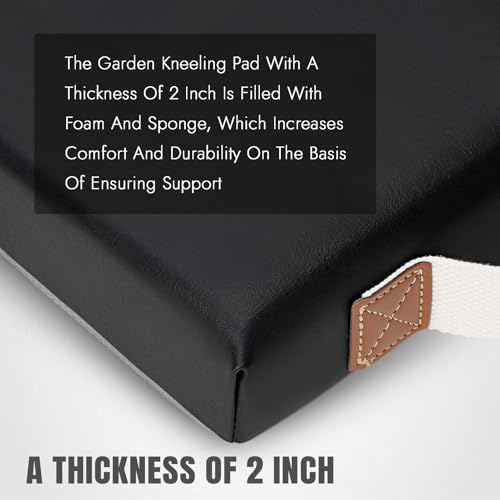 HappyPicnic Waterproof Garden Kneeling Pad, 2in Thick, Black, 1 Pack - color: Black