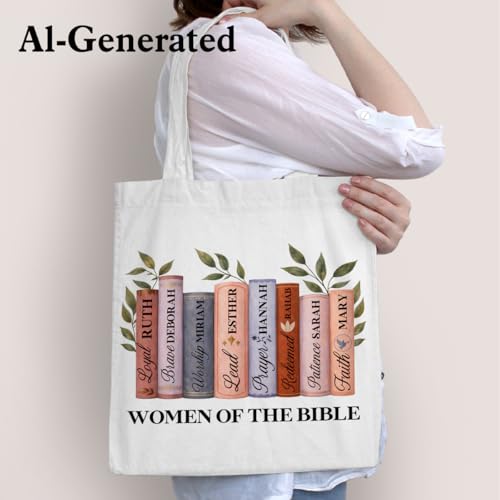 Christian Tote Bag Jesus Religious Reusable Bible Bags for Shopping Work Travel Church Christian Gift Totes - color: Tote-12