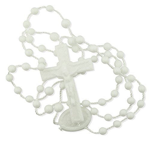 Vatican Imports Plastic Economy Rosary | 10 Bright Colors | Perfect for Camps, Groups and Retreats | Made in Italy | Christian Prayer Accessories - color: Glow-in-the-Dark