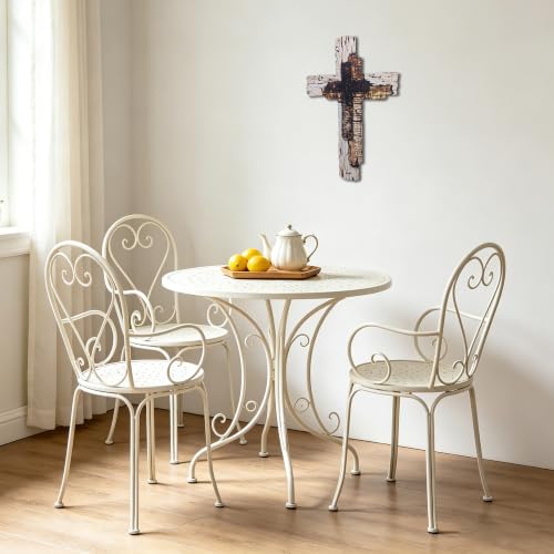 JEWLOVE Rustic Wooden Wall Cross Farmhouse Christian Home Decor