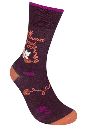 FUNATIC Crazy Socks with Funny Sayings - Novelty Gift for Men, Women, Adult - color: Fluff Around and Find Out