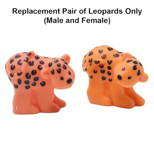 Little People Replacement Parts for Fisher-Price Noah's Ark, Zoo or Safari Playset V8254 - Replacement Pair of Orange and Black Leopards