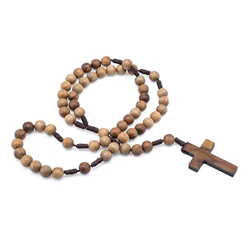 Intercession Solid Wood Rosary with Cross - size: Medium