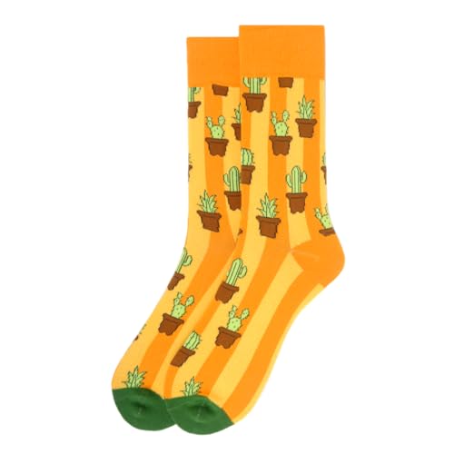 Parquet Fun Socks for Men-Novelty Socks-Gifts for Dad - color: Cactus Gold