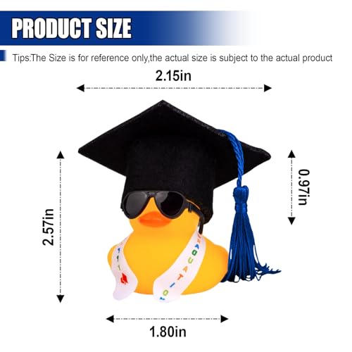 Graduation Duck Car Ornament (Blue/Sunglass) - color: Blue/Sunglass