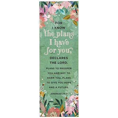 Salt & Light, Jeremiah 29:11 for I Know The Plans Floral Bookmarks, 2 x 6 inches, 25 Bookmarks - style: I Know The Plans