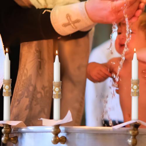 Conelist 24 Pcs Baptism Candles Catolico Baptism Candle Gift