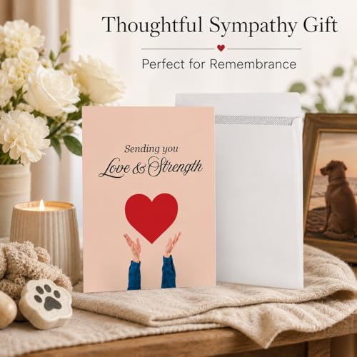 Andaz Press Jumbo Sympathy Card with Envelope, Sorry For Your Loss Card, Sending You Love & Strength, Loss Of Pets, Condolences Card with Big Blank Space to Send to Friends, Family, 8.5" x 11", 1-Pack - color: Sending You Love & Strength