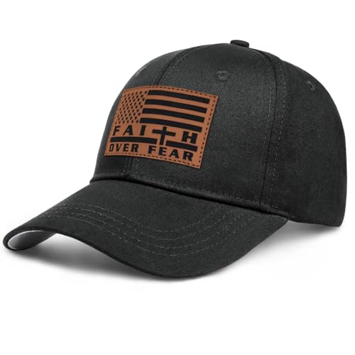 Jesus Hat Christian Gifts for Men American Flag Hats Faith Over Fear Hat Fathers Day Christmas Birthday Gifts for Friend - color: Faith-1