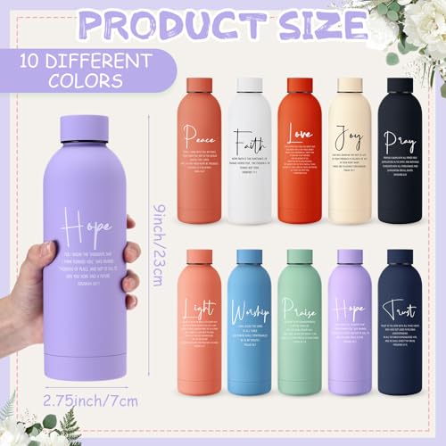 LemonRoad 10 Pcs Christian Gifts for Men Pastor Appreciation Tumbler Bulk - color: Multicolor, style: Stylish