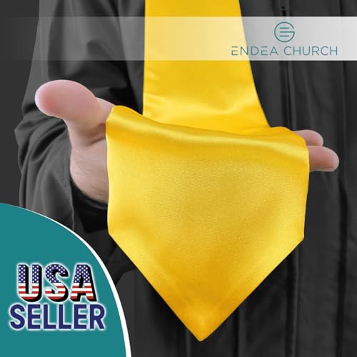 Premium Choir Traditional Stole - Solid Color - Satin - Unisex - color: Gold
