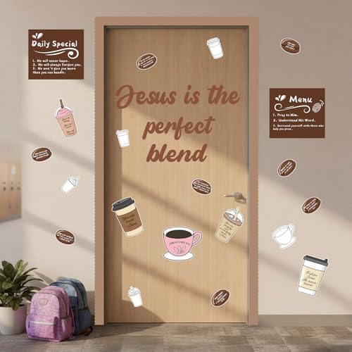 Gueevin 41 Pcs Christian Jesus Coffee Bulletin Board Set Cafe Cutouts