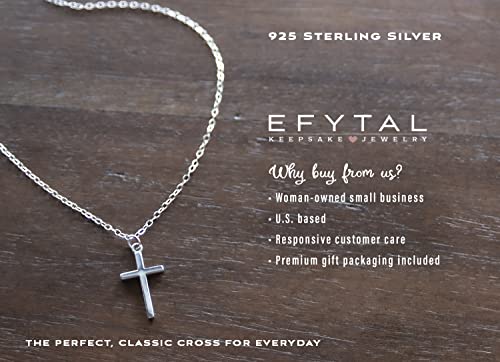 EFYTAL Confirmation Gifts for Teen, 925 Sterling Silver Cross Necklace for Women, Religious Gifts for Women - style: Prayer for Mom