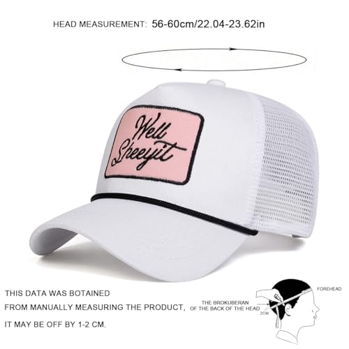 Trendy Embroidered Baseball Cap for Men & Women, Adjustable Snapback Hat for Casual Wear - color: White