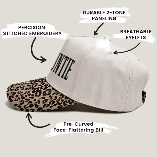 Put It On My Husband's Tab Funny Trucker Hats Women Vintage Adjustable Baseball Cap Embroidery Fashion Trucker Hat - color: Auntie - Small Leopard Print