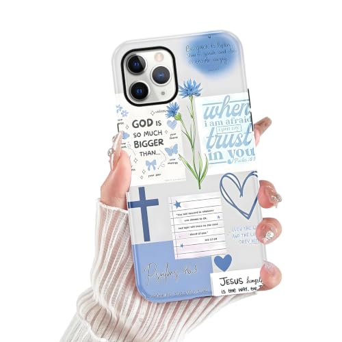 Cute Blue Jesus Christian Phone Case for iPhone 11 Pro 5.8'' - color: Blue, size: iPhone 11 Pro