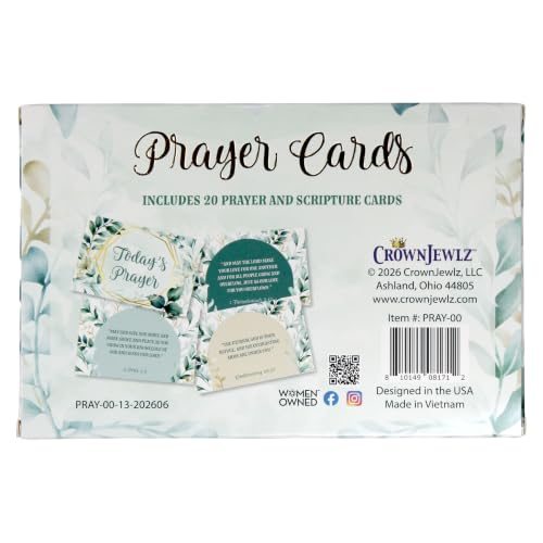 CrownJewlz Christian Bible Verse Prayer Cards, Vintage Garden - style: Vintage Garden