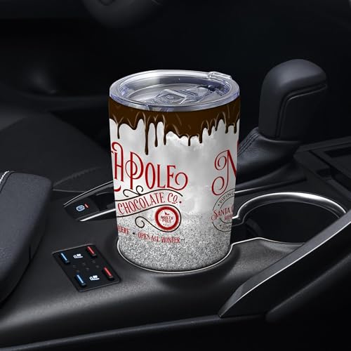 20oz North Pole Hot Chocolate Insulated Stainless Steel Tumbler with Lid - color: 1 Count (Pack of 1)-hot chocolate