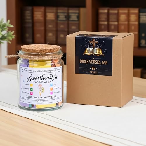 Bible Verse Jar for Sweetheart – 92 Scriptures of Love - color: Bible For Sweetheart