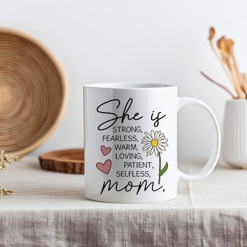 Mothers Day Gifts for Mom Mugs, Mama Best Moms Cup Gift from Daughter, Coffee Mug with Inspirational Quote, Cute Mama Mugs for Daily Tea and Coffee, Coffee Mug for Mom Affirmations - color: Mom