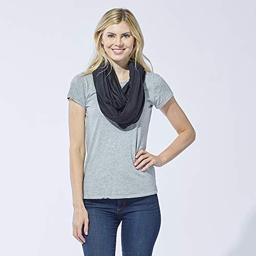 Hadley Wren Women's Classic Solid Soft Lightweight Everyday Infinity Scarf - color: Black