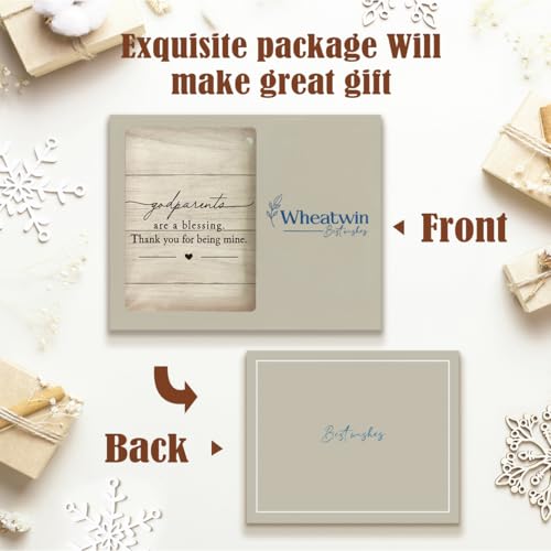 Godparents Gifts Picture Frame, Thank You Gifts for Godparents, Baptism Christening Gift for Godfather Godmother, Thank You for Being Mine 4x6 Photo Frame