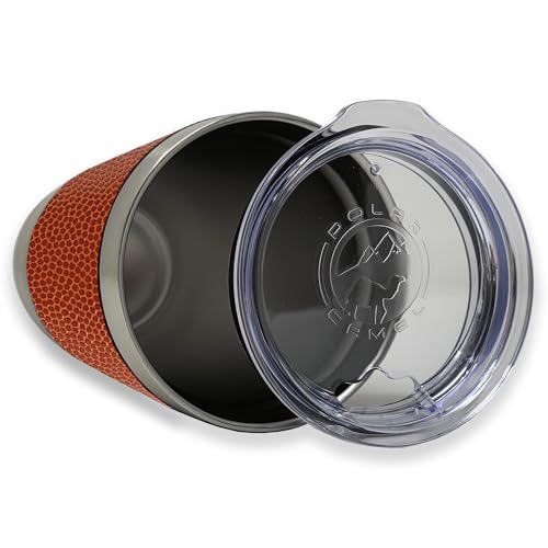 Personalized 20oz Tumbler, Bible Verse John 14-6 (Basketball Style) - color: Basketball Brown