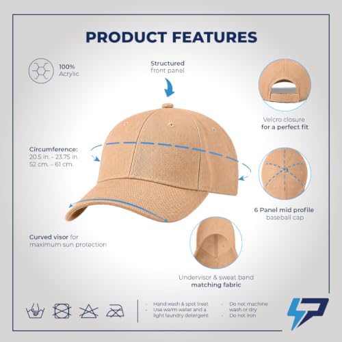 Custom Baseball Cap Team Jesus Life Time Member Christian God - color: Khaki Personalized Text Here