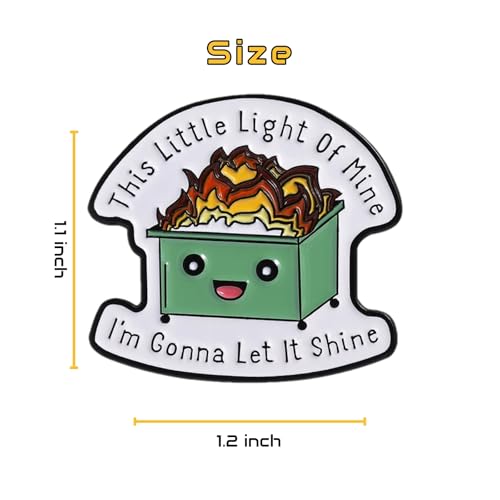 Enamel Pins, Jesus Christ & Cross Pins for Backpacks, Christian Religious God Faith Lapel Pin, Catholic Bedge Brooch for Lanyard, Bag, Hat, Clothes, Jacket, Vest. - style: Dumpster Fire