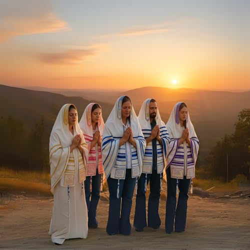 The Blessing Tallit, Messianic Christian Prayer Shawl 73x33in - color: Pink