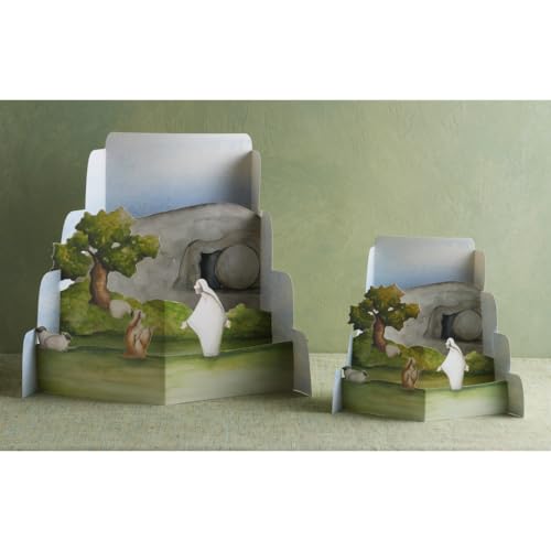 Kate Lee That I May Know Easter Resurrection Diorama - 4-Pc Tomb Set 10 in - size: 10"x9.5"x7.5"