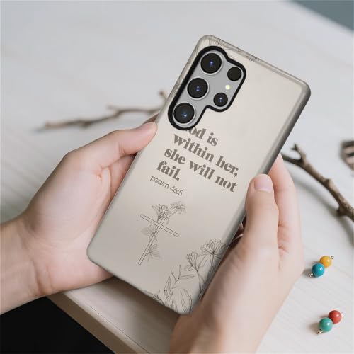 Compatible with Samsung Galaxy S25 Ultra Full Body Matte Case Hard Shell Shockproof Screen Lens Protection for Girl Boy Cute Pattern Christian Bible Verse Religious Scripture Jesus - color: Christian Bible Verse Religious Scripture Jesus, size: Samsung Ga