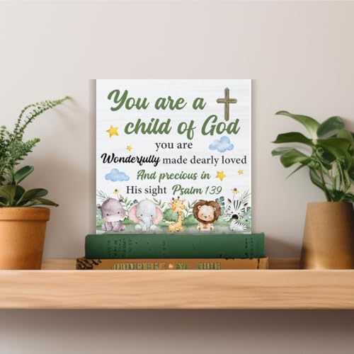 Baptism Gifts for Girl Boy, Baptism Decor You Are a Child of God Wood Sign