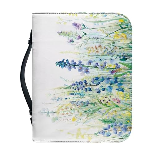 Flora Bible Covers for Women Book or Bible Carrying Case PU Leather Bible Case Bag Church Bag Scripture Bag Case Gift for Christian - color: Floral, size: 2X-Large