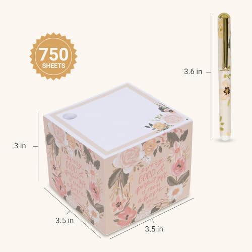 Christian Art Gifts Note Cube & Pen Set: Every Good Gift Bible Verse - color: Every Good Gift
