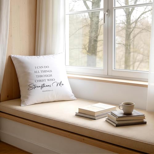 Bible Verse Throw Pillow Cover, Inspirational Room Decor - color: Inspirational Quote-02